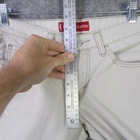 Levis 518 Superlow Stretch Jeans Womens 7 Medium Beige Boot Cut Y2K Retro Denim - Picture 5 of 11